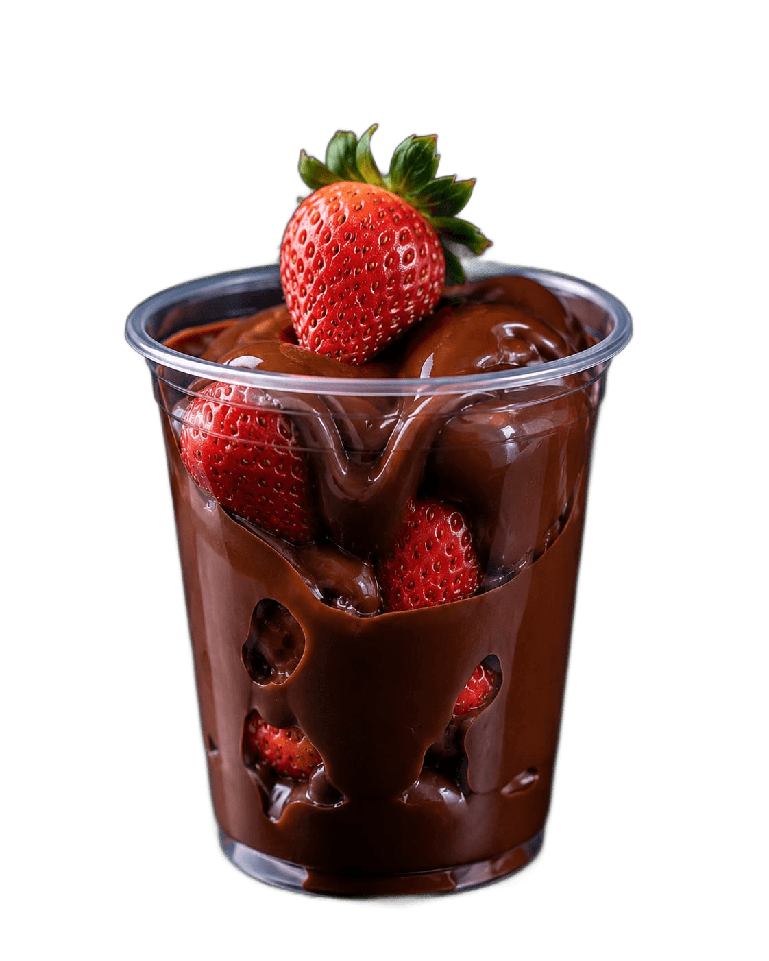 Fondue de morango com chocolate